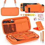 Switch Case With PU hard shell, this carrying case is water-resistant, dust proof and shockproof, protects your Switch console from damage from drops, scratches and dirt.